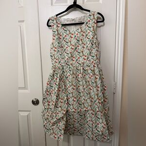 Tulip B NWT retro dress fruit novelty print sleeveless pockets pinup size L